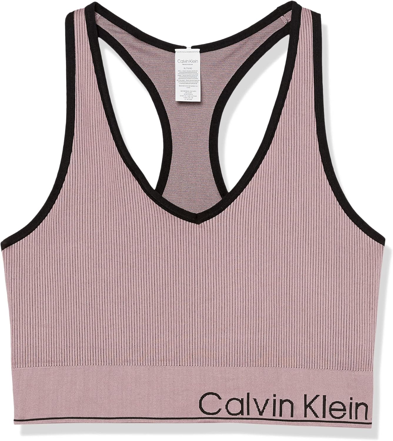 

Женский укороченный топ Calvin Klein Performance с халтер-воротом и отделкой в рубчик, Stardust