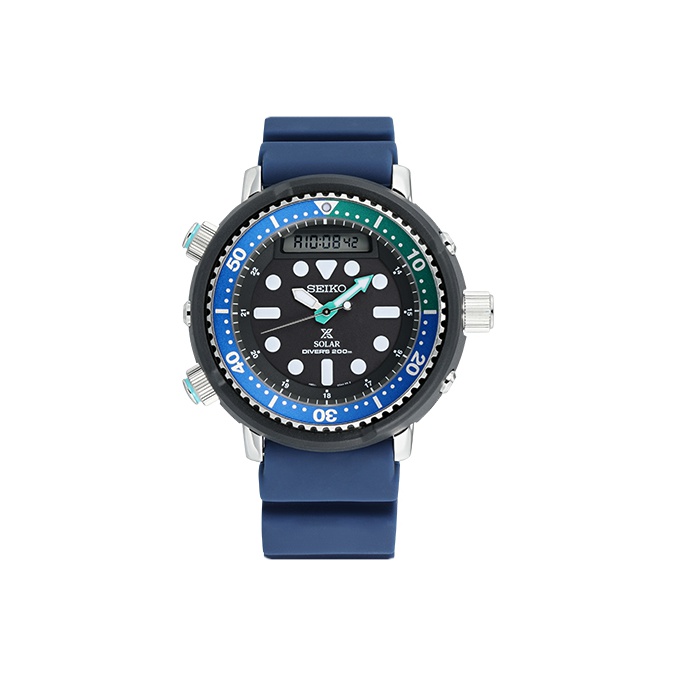 

SEIKO Часы PROSPEX Collection Solar Movement с силиконовым ремешком, мужские, черный циферблат