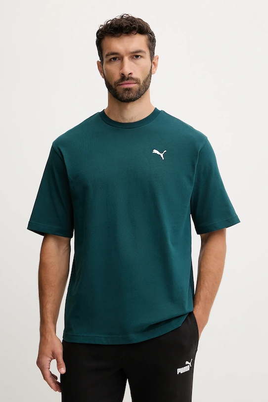 

Хлопковая футболка Puma, зеленый