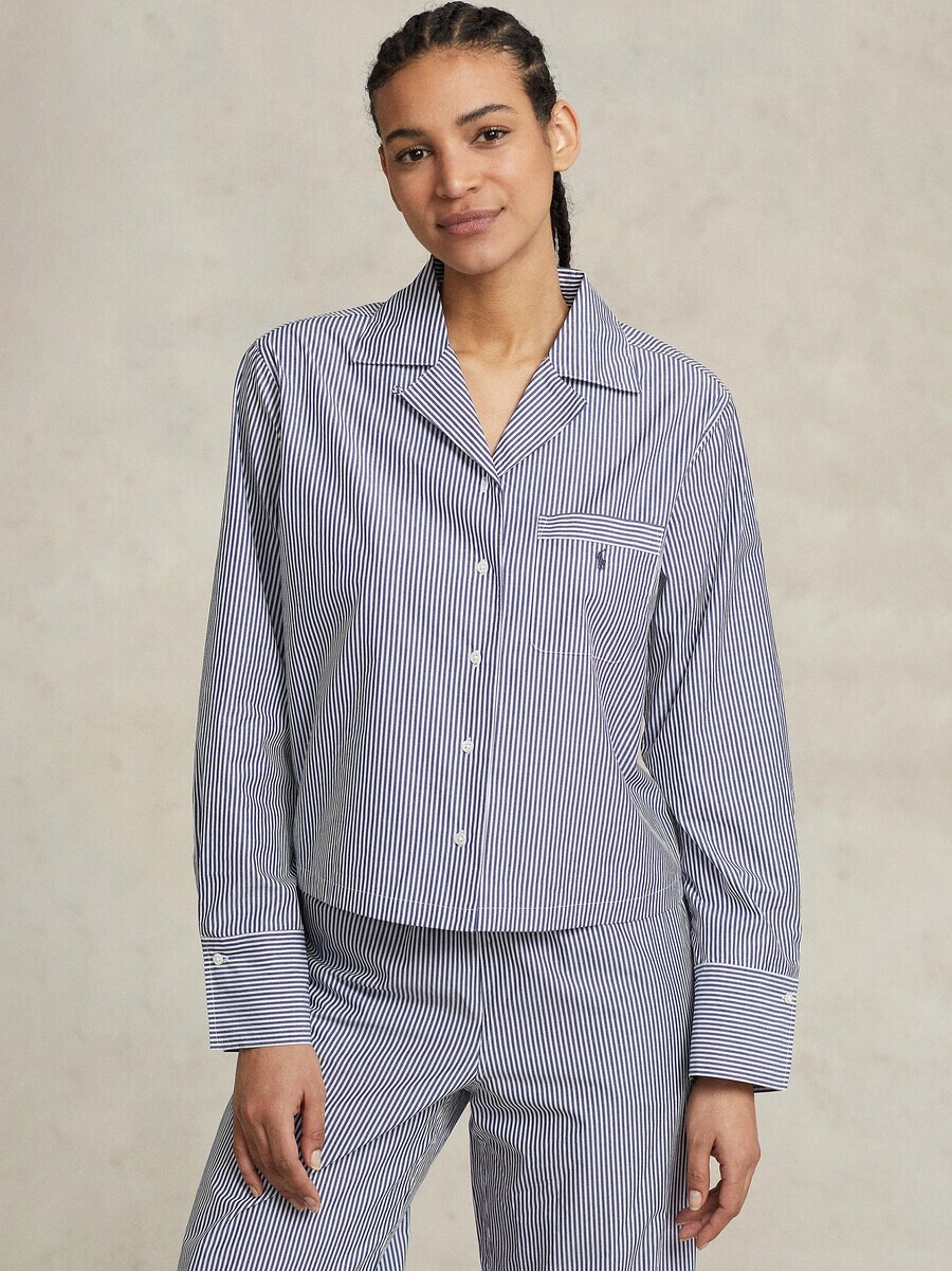 Пижама Polo Ralph Lauren Pajama Shirting Stripes, цвет blue/white — фото 3