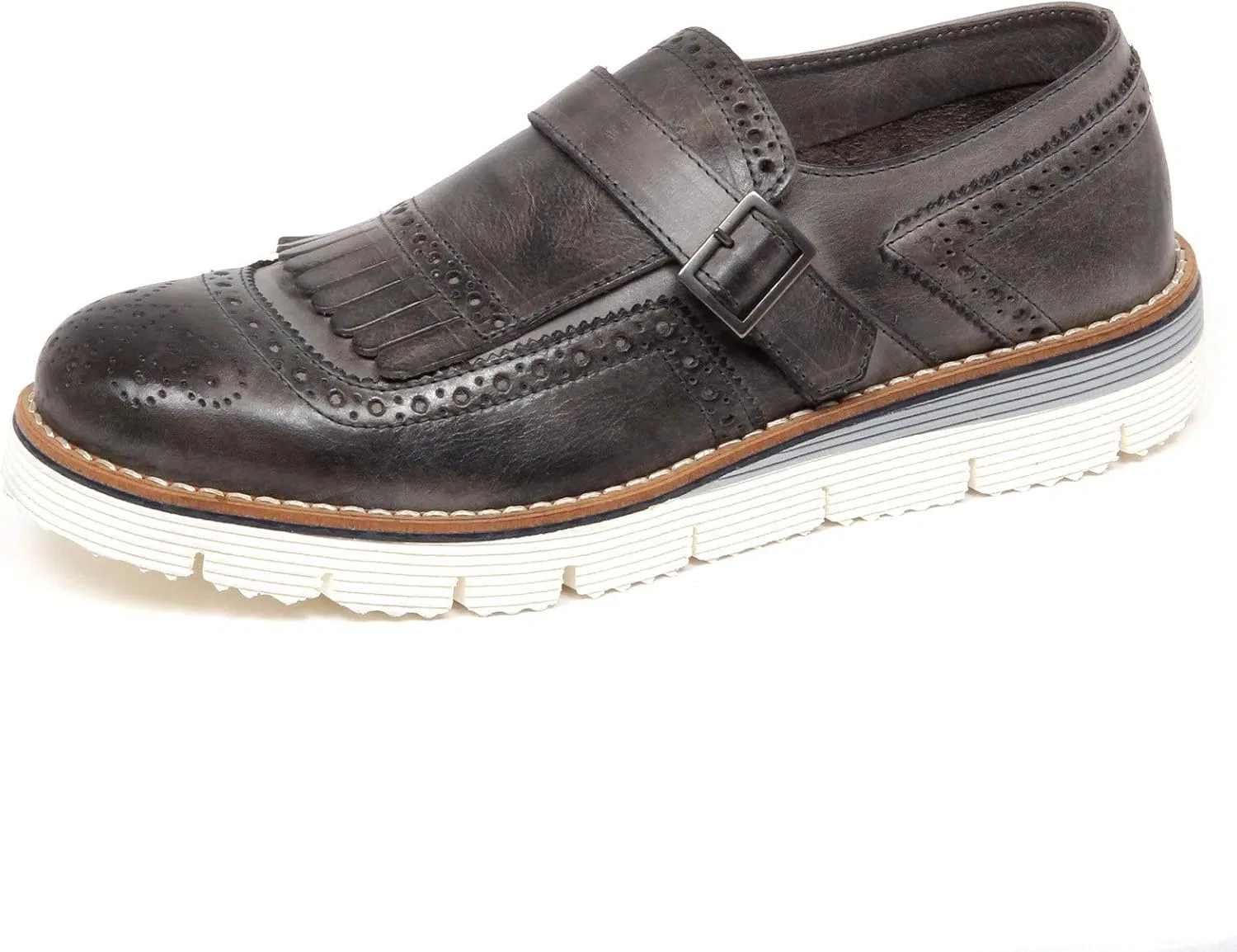 EVEET Мужские лоферы F1784 Mocassino Uomo темно-серые Scarpe с винтажным эффектом