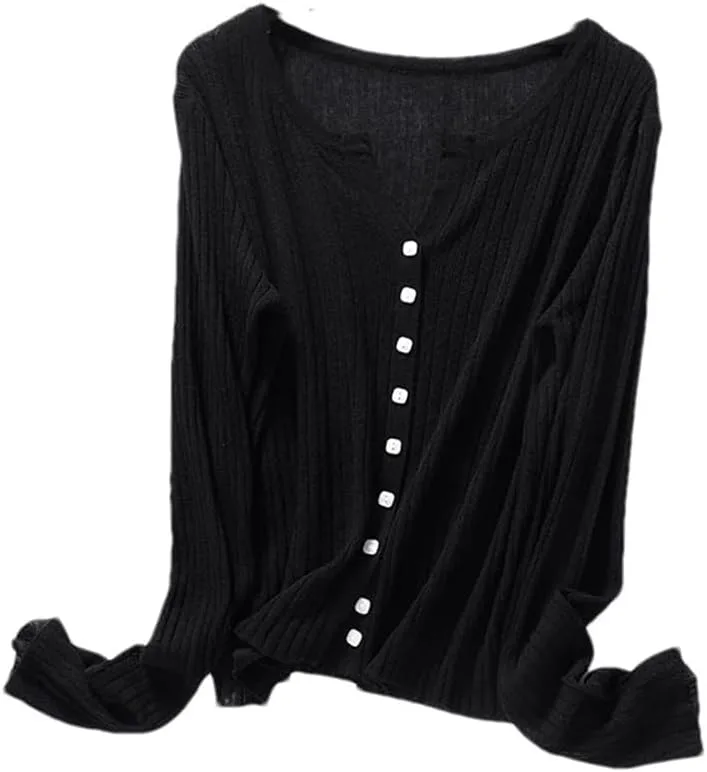 

Женский кардиган из льна с длинным рукавом