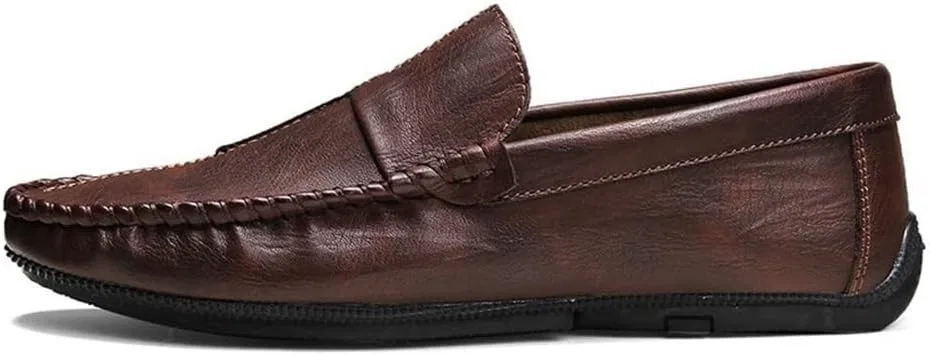 Лоферы кожаные без бренда Brown DHFIRUFSHLO