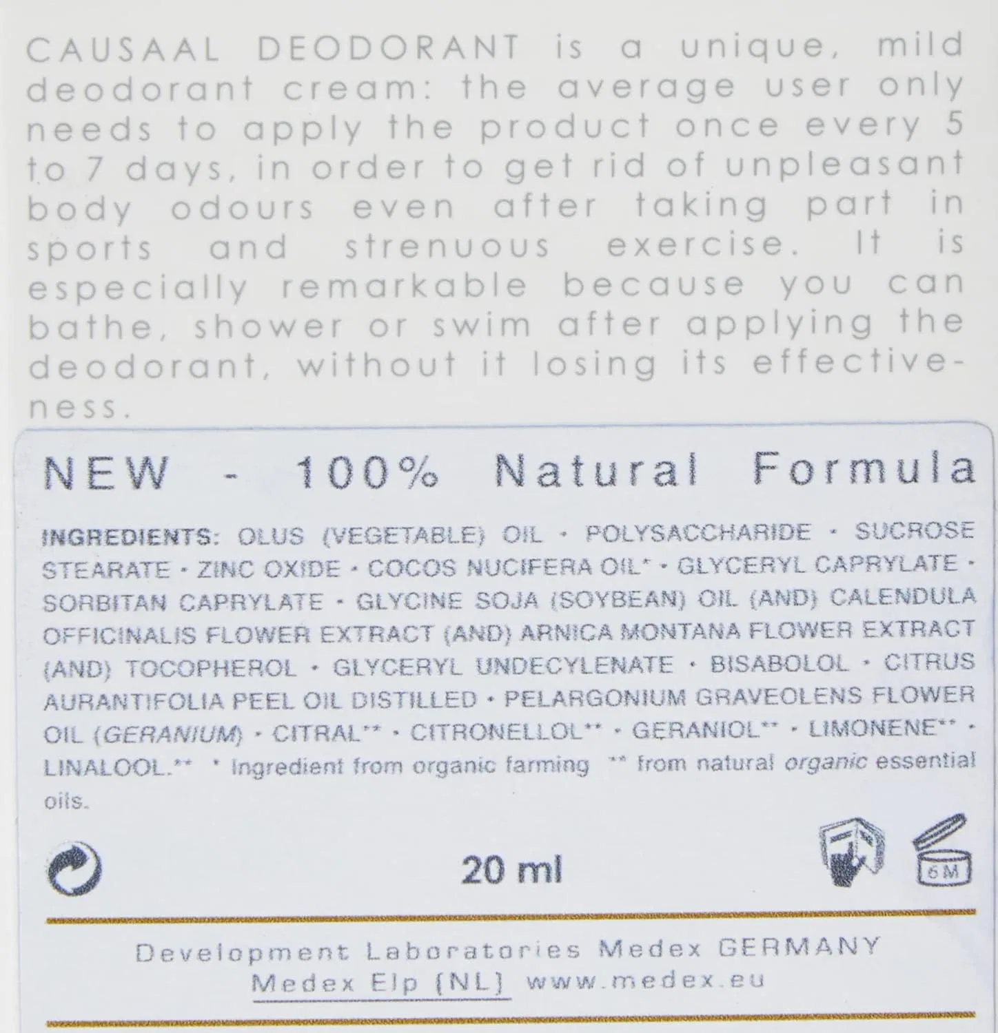 Дезодорант-крем «Casual» от Medex Bio Science Cosmetic Medex Bio Science Cosmetic — фото 3