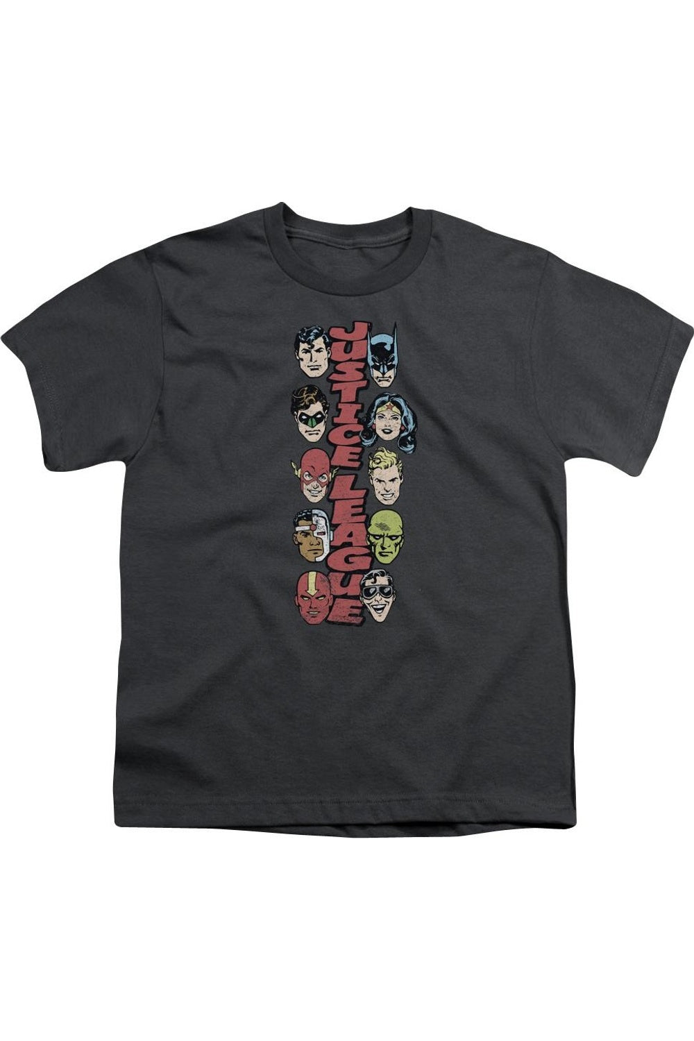 

Футболка DC Comics Stacked Justice с коротким рукавом для детей Gildan, Charcoal