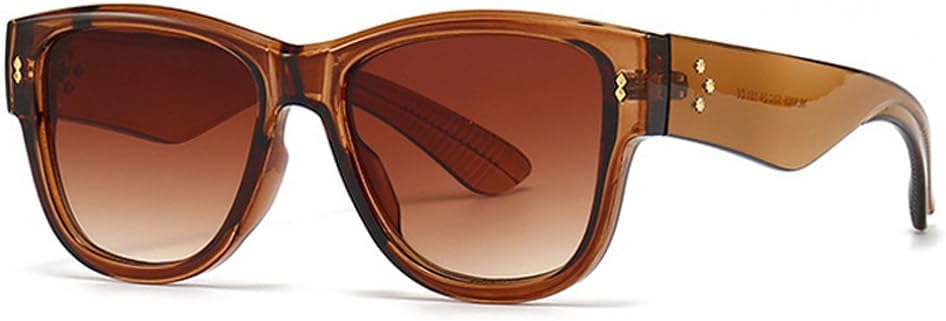 

Женские солнцезащитные очки в стиле панк с градиентным переходом цвета, солнцезащитные очки UV400 для мужчин, солнцезащитные очки с заклепками TKKTLLT, Tea Tea Gradient