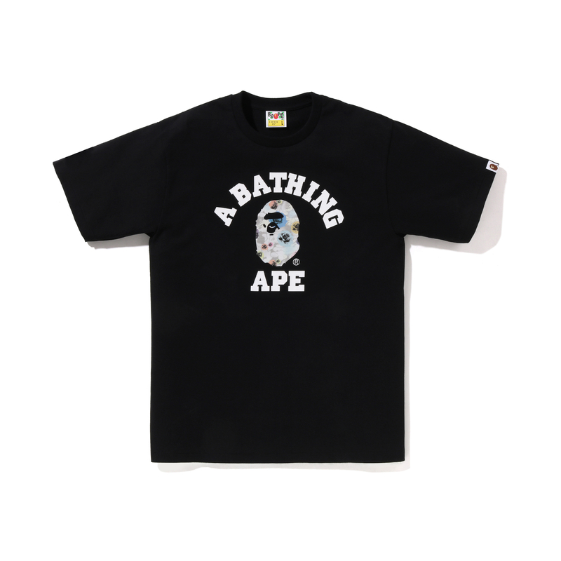 

Футболка Bape Floral Camo College A BATHING APE, черная