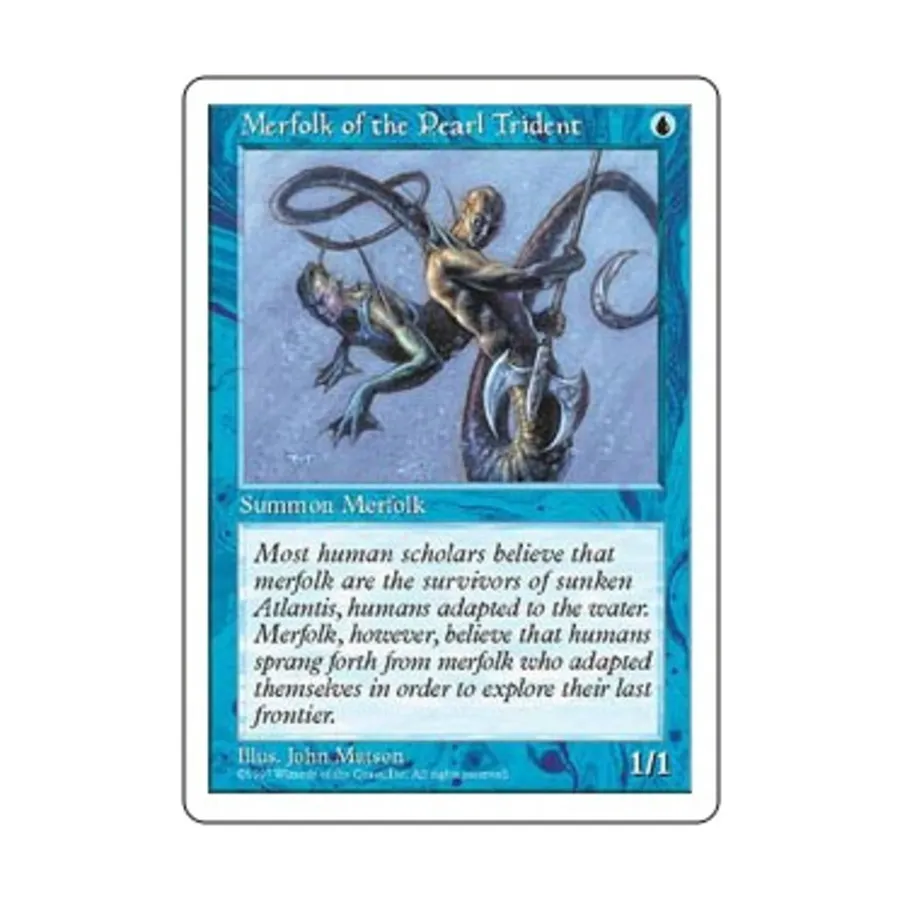 

CCG Мерфолк Жемчужного Трезубца (клавиша C), MTG - 5th Edition