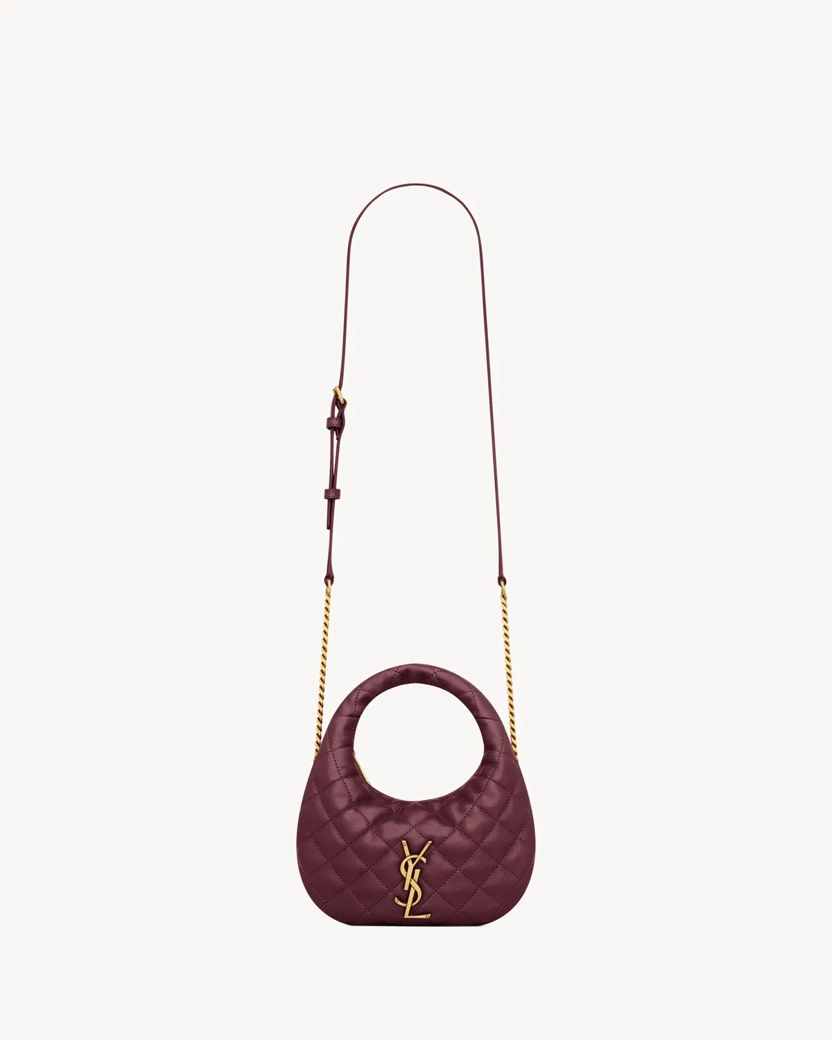 ICARINO мини из стеганой наппы SAINT LAURENT, бордовый