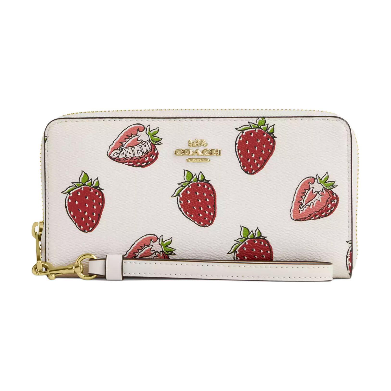 

COACH Женский длинный кошелек из лакированного полотна малый белый мел, Chalk White