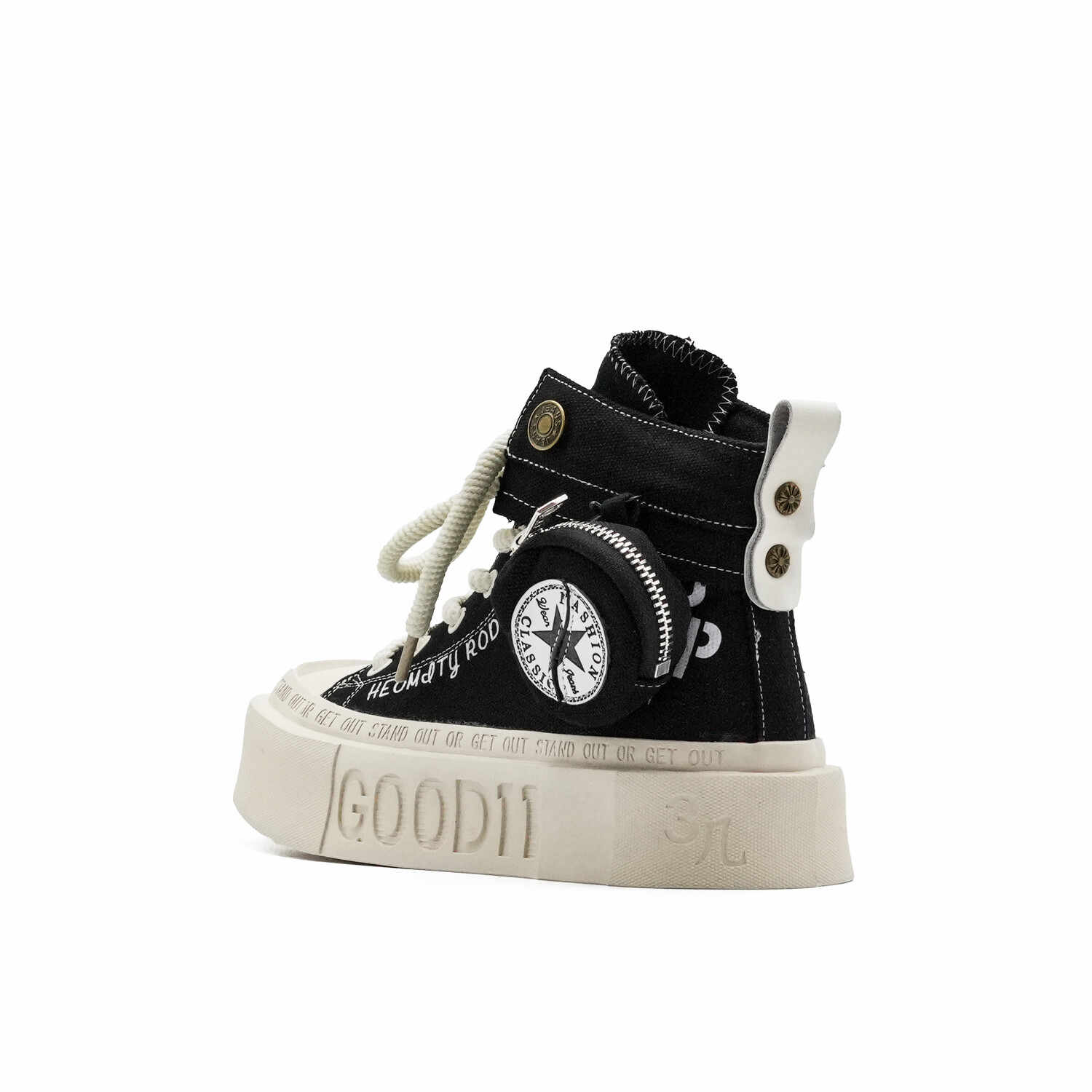 

Кроссовки женские Lifestyle High-Top черного цвета Little Sue