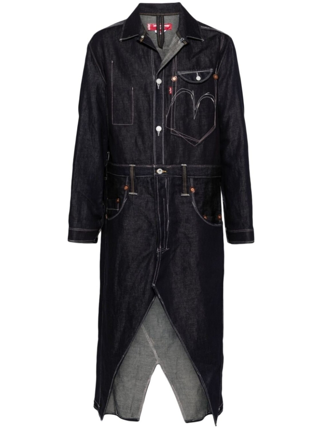 

Junya Watanabe MAN джинсовое пальто из коллаборации с Levis, синий