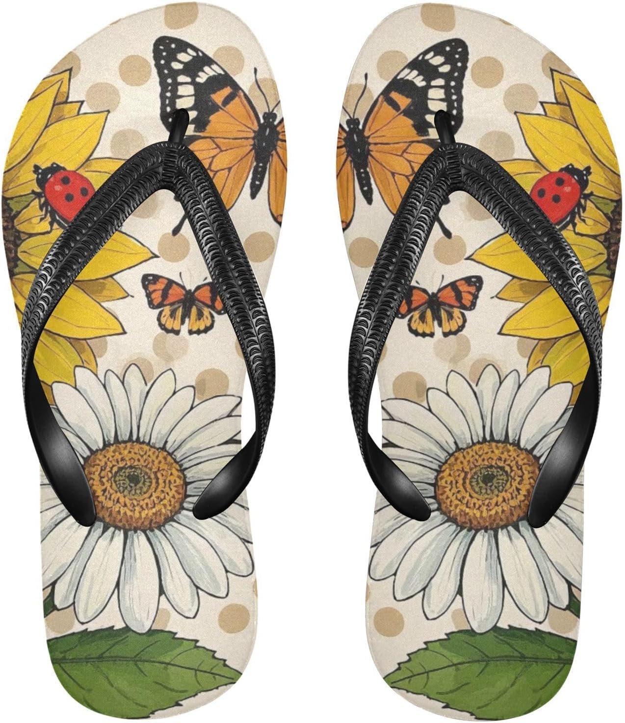 

Женские и мужские шлепанцы с красивыми бабочками, женские слайды, мужские сандалии, душевые тапочки, летние нескользящие шлепанцы для бассейна, пляжа и ванной Mnsruu, Sunflower A17561