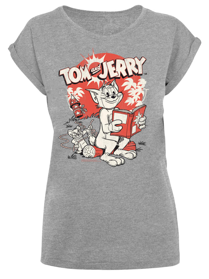 

Футболка F4NT4STIC T-Shirt Tom and Jerry TV Serie Rocket Prank, пятнистый серый