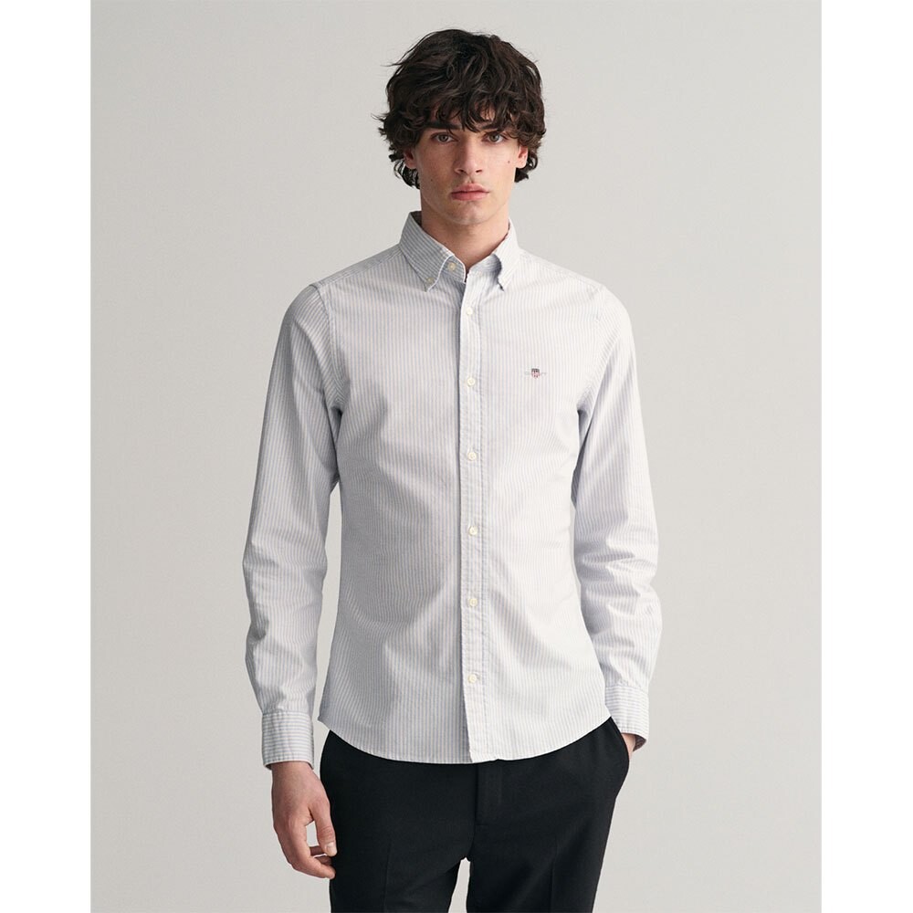 

Рубашка Gant Slim Oxford Banker Stripe, синий