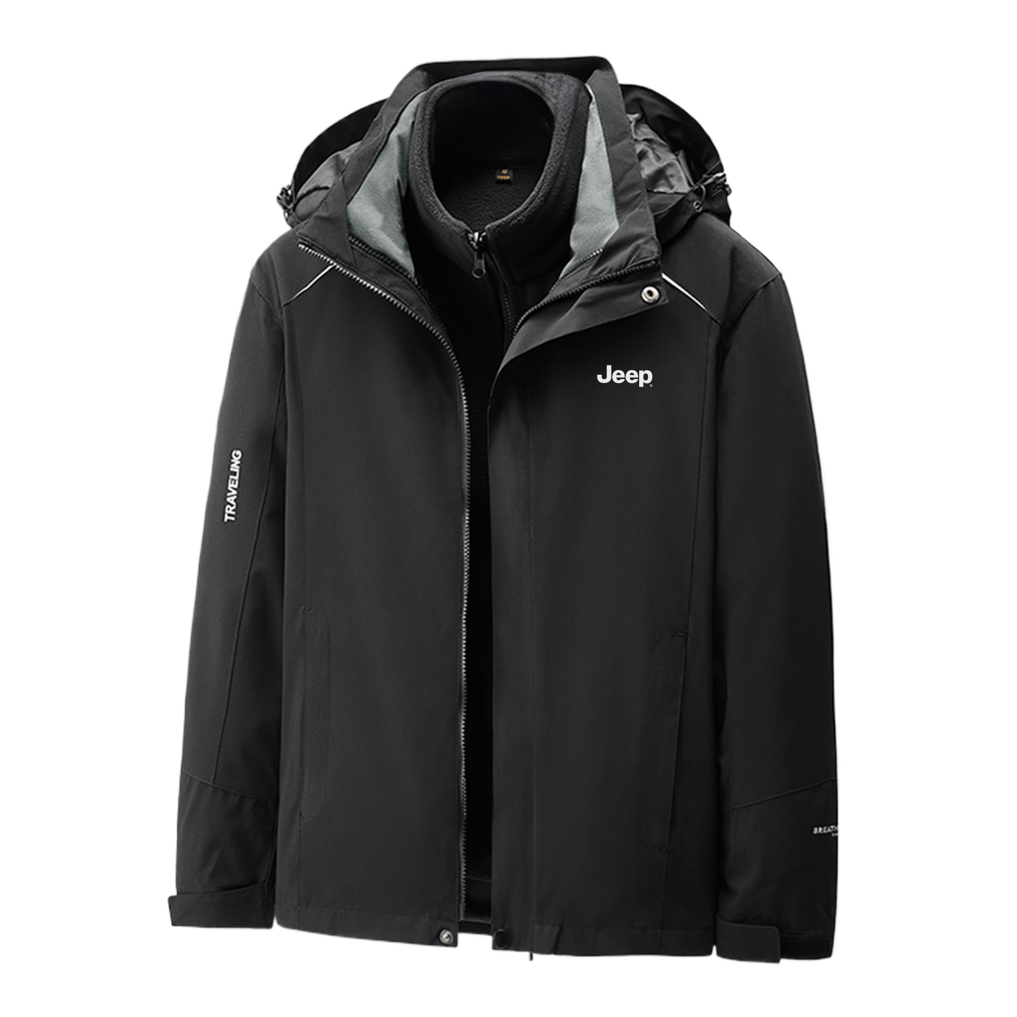 

Jeep Ветровка Unisex, Men's Black (Letter Version)