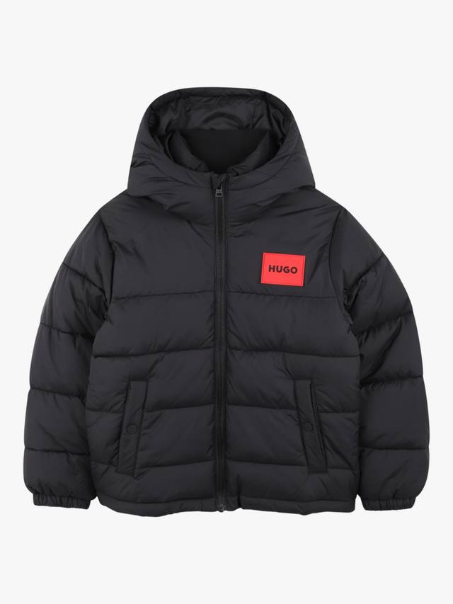 

Детская утепленная куртка с капюшоном на молнии HUGO BOSS, Black