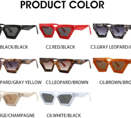 

Солнцезащитные очки 2027 Square для женщин, винтажный стиль, большие солнцезащитные очки для мужчин и женщин с защитой от УФ-излучения UV400 MTZJH, Grey Leopard