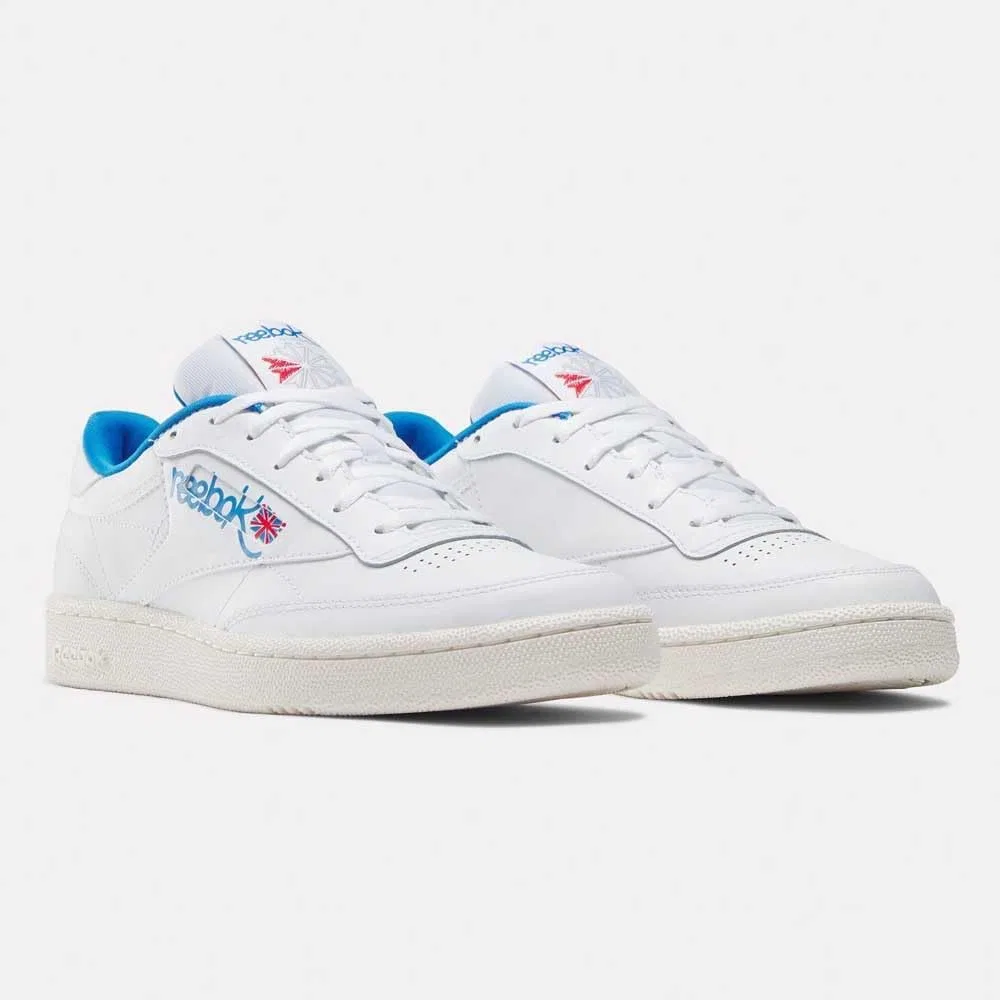Кроссовки Reebok Unisex Club C 85, Ftwwht Chalk Kinblu — фото 4