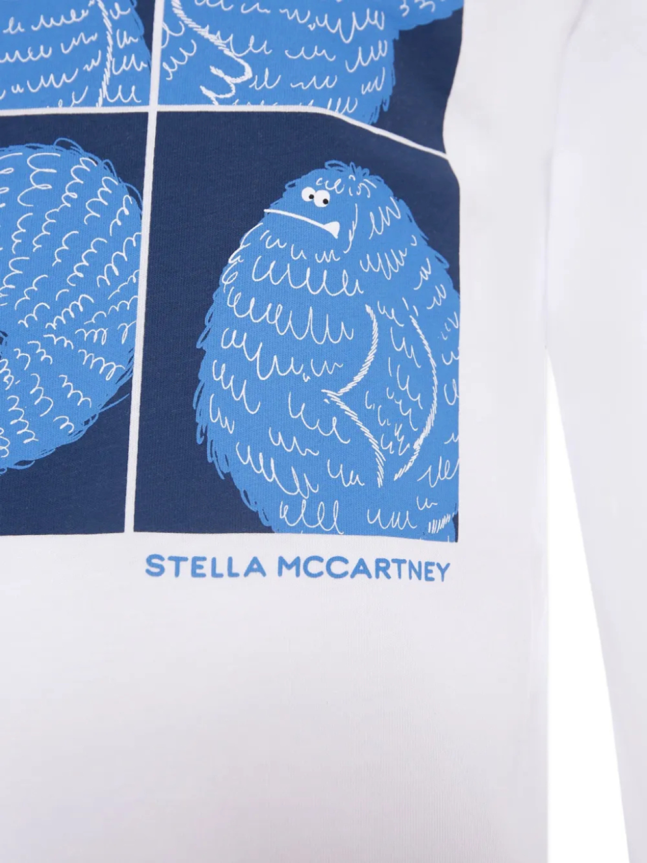 Футболка с графическим принтом и длинными рукавами Stella McCartney Kids, белый — фото 3