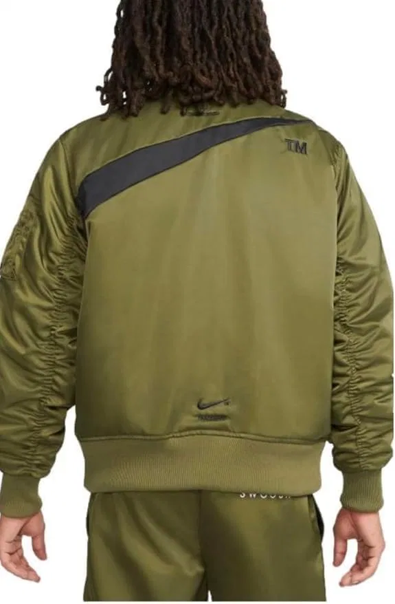Куртка бомбер Nike Therma-FIT, реверсивная, Rough Green/Black/Black — фото 3