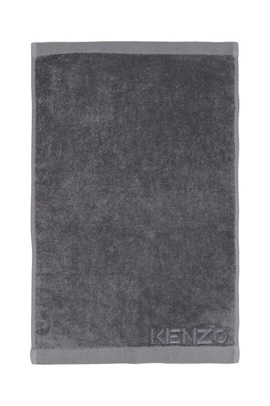 

Полотенце маленькое из хлопка Iconic Gris 55x100 см Kenzo, серый
