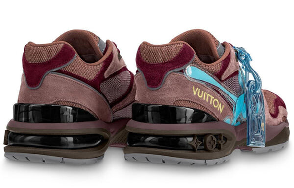 Кроссовки trail sneakers 'burgundy blue' Louis Vuitton, бургундия — фото 4