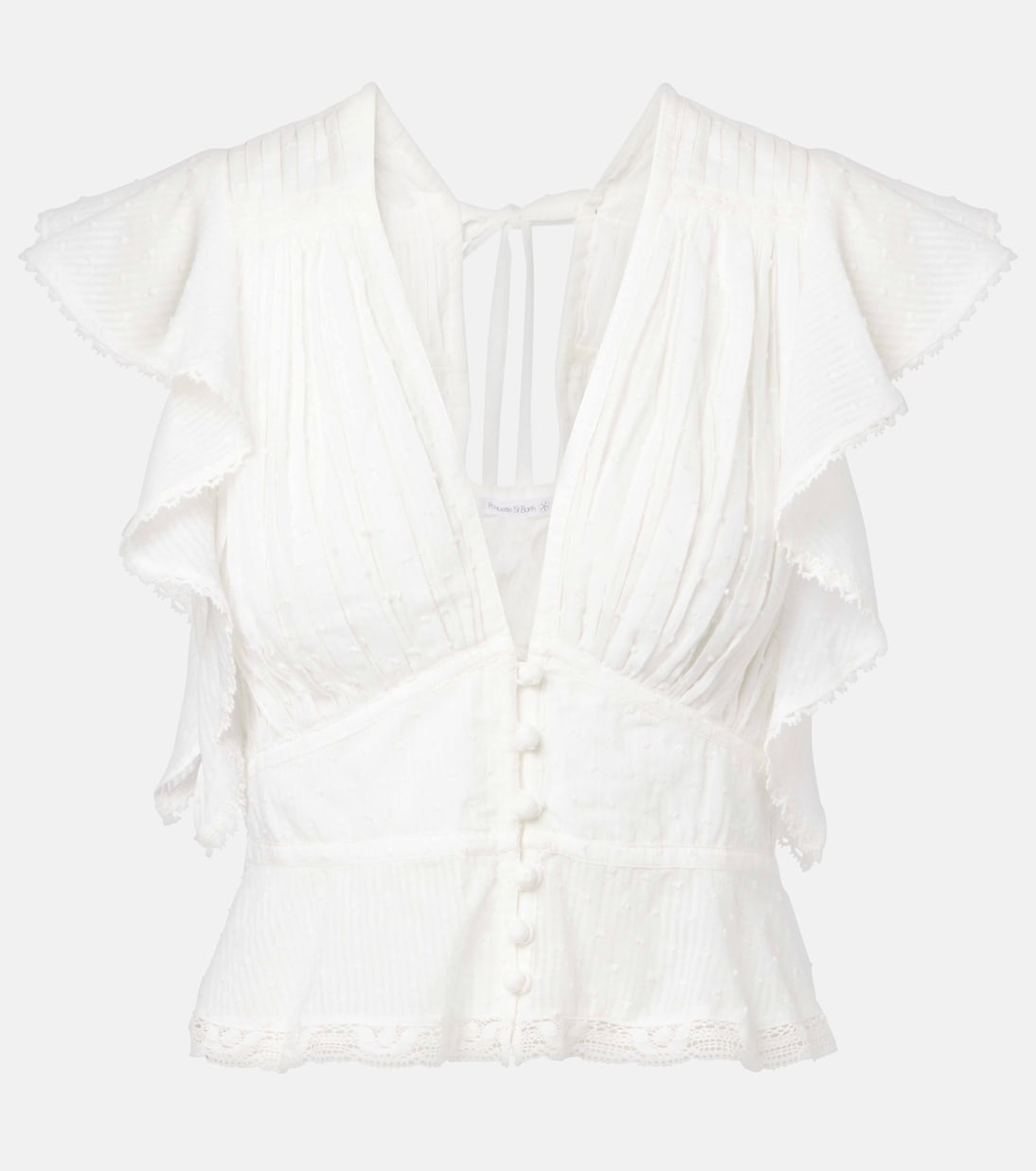 

Хлопковая блузка Romy Poupette St Barth, Natural White Plain