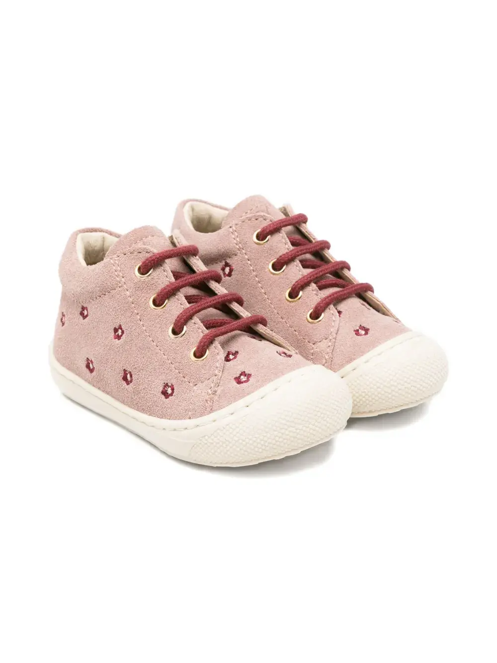 

Кроссовки с цветочной вышивкой Naturino, розовый