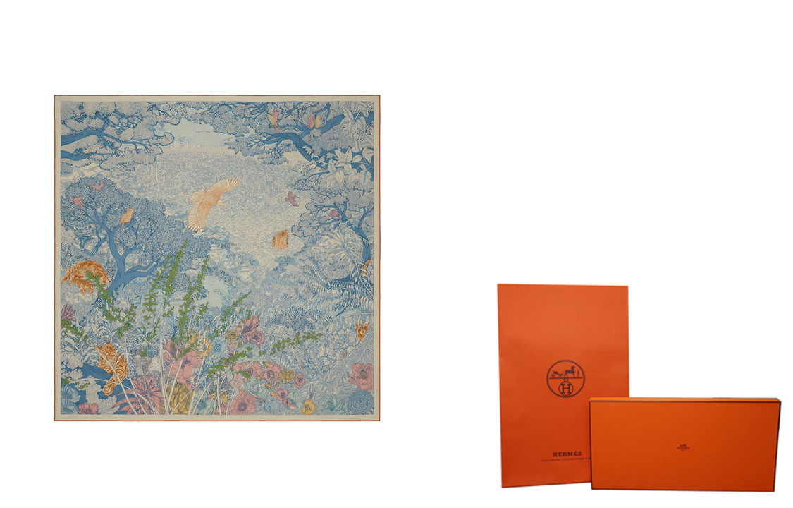 

HERMES Женская шаль, Shopping Bag