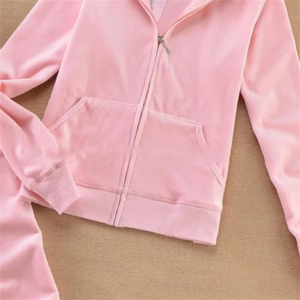 Спортивный костюм бархатный женский, молния, капюшон, 11 — фото 4
