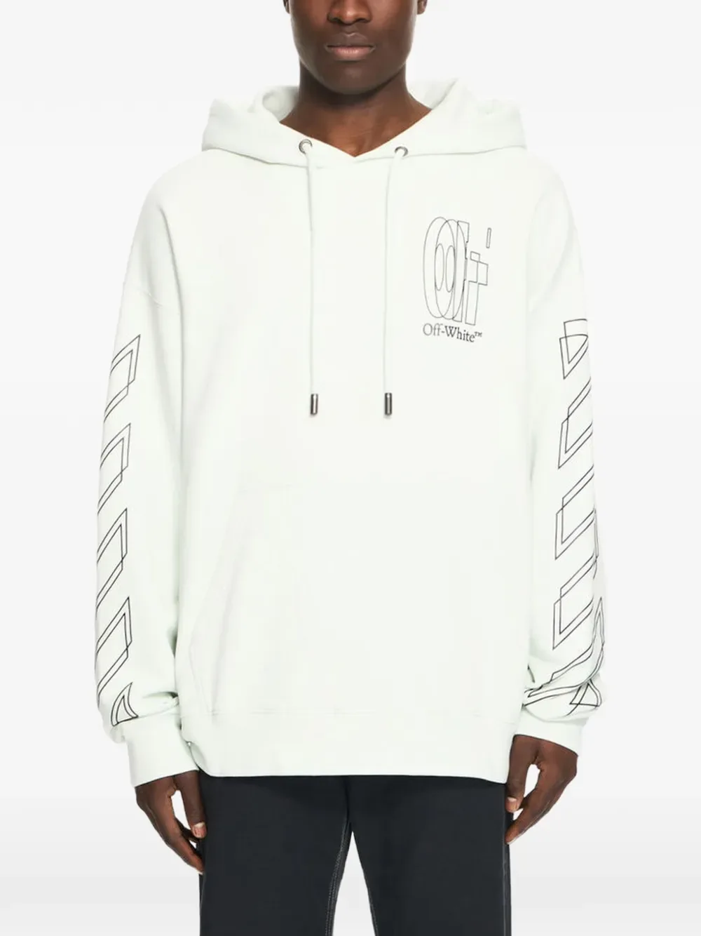 

Худи с графическим принтом в виде двойной стрелки Outline OFF-WHITE, бежевый