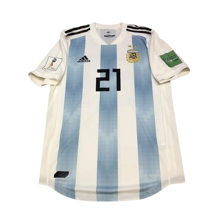 

Джерси adidas Argentine World Cup Player Issue Jersey #21 Dybala White/Blue/Black, разноцветный