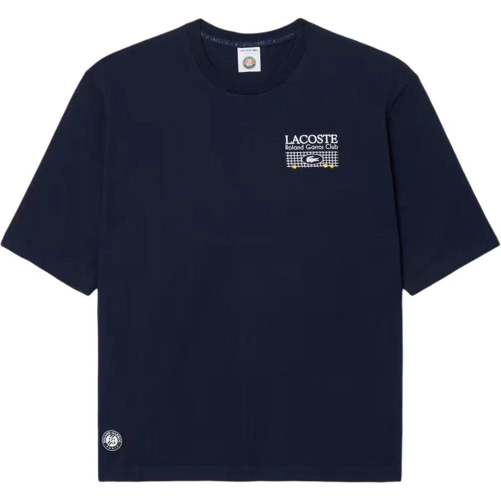 Футболка мужская Lacoste с круглым вырезом, классическая, темно-синий