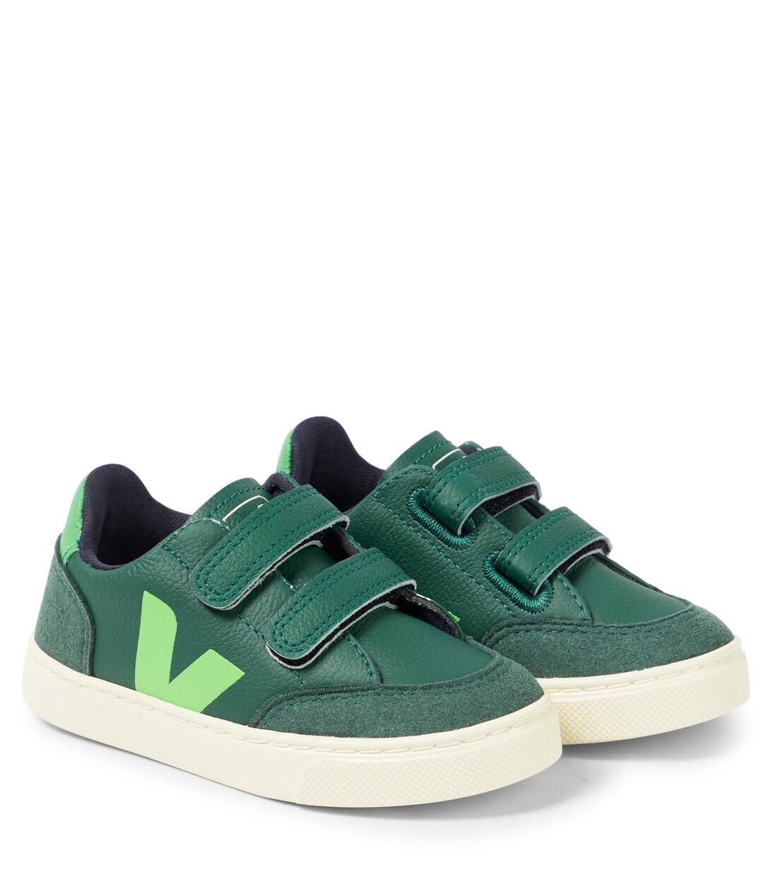 

Кроссовки V-12 из искусственной кожи и искусственной замши Veja Kids, цвет poker_absinthe