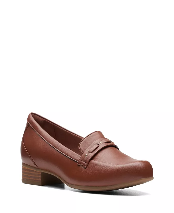 Женские слипоны Juliet Bay на плоской подошве Clarks, коричневый