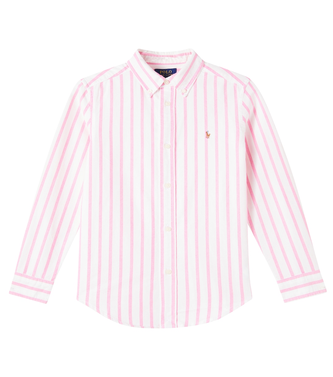 

Полосатая хлопковая рубашка Polo Ralph Lauren Kids, Pink White