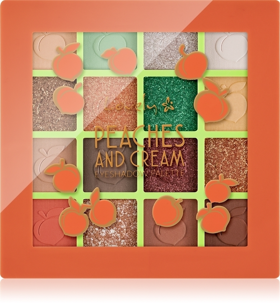 

Палитра теней для век персиково-кремового оттенка Lovely