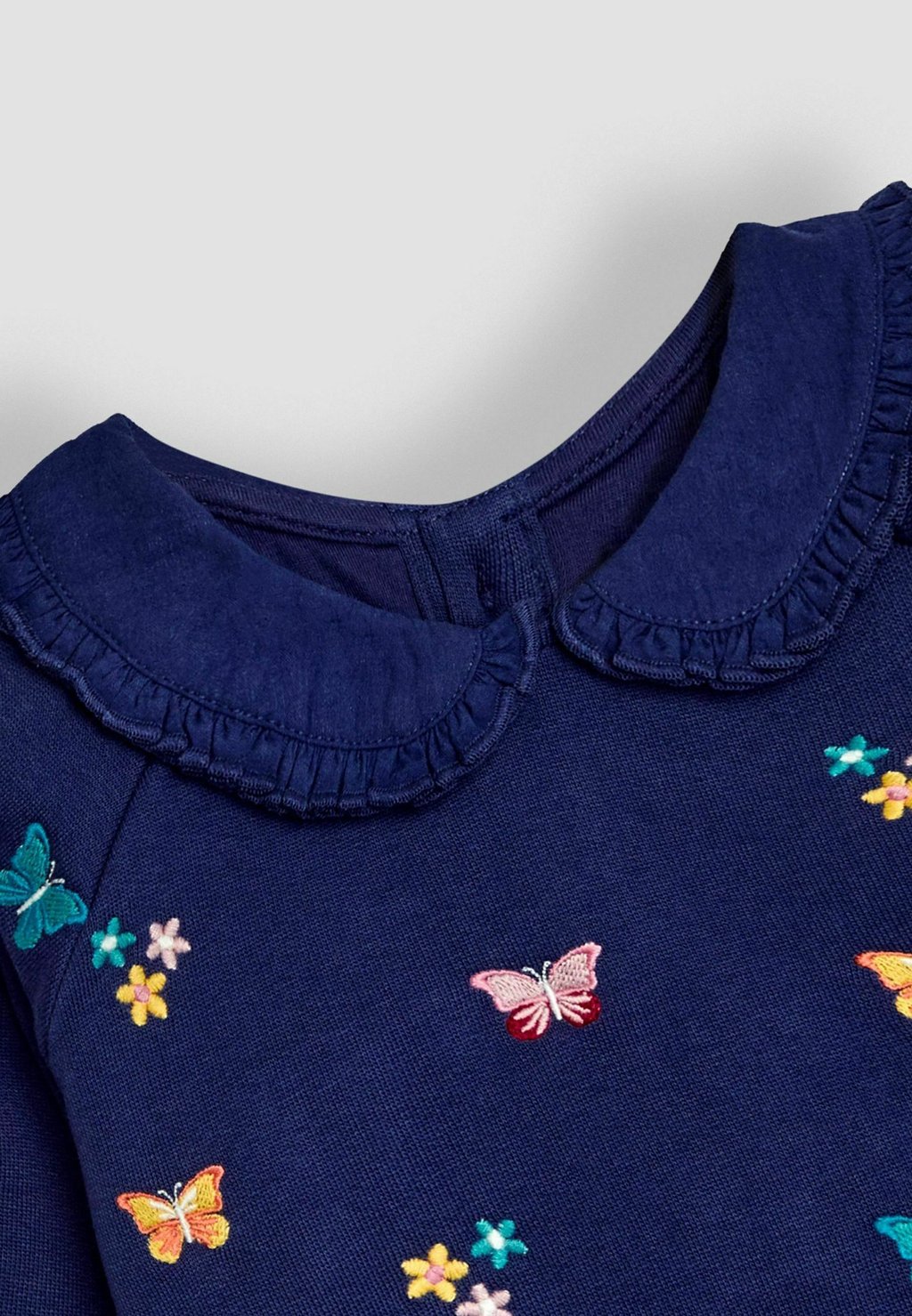 

Вязаный свитер EMBROIDERED COLLAR, REGULAR FIT JoJo Maman Bébé, синий