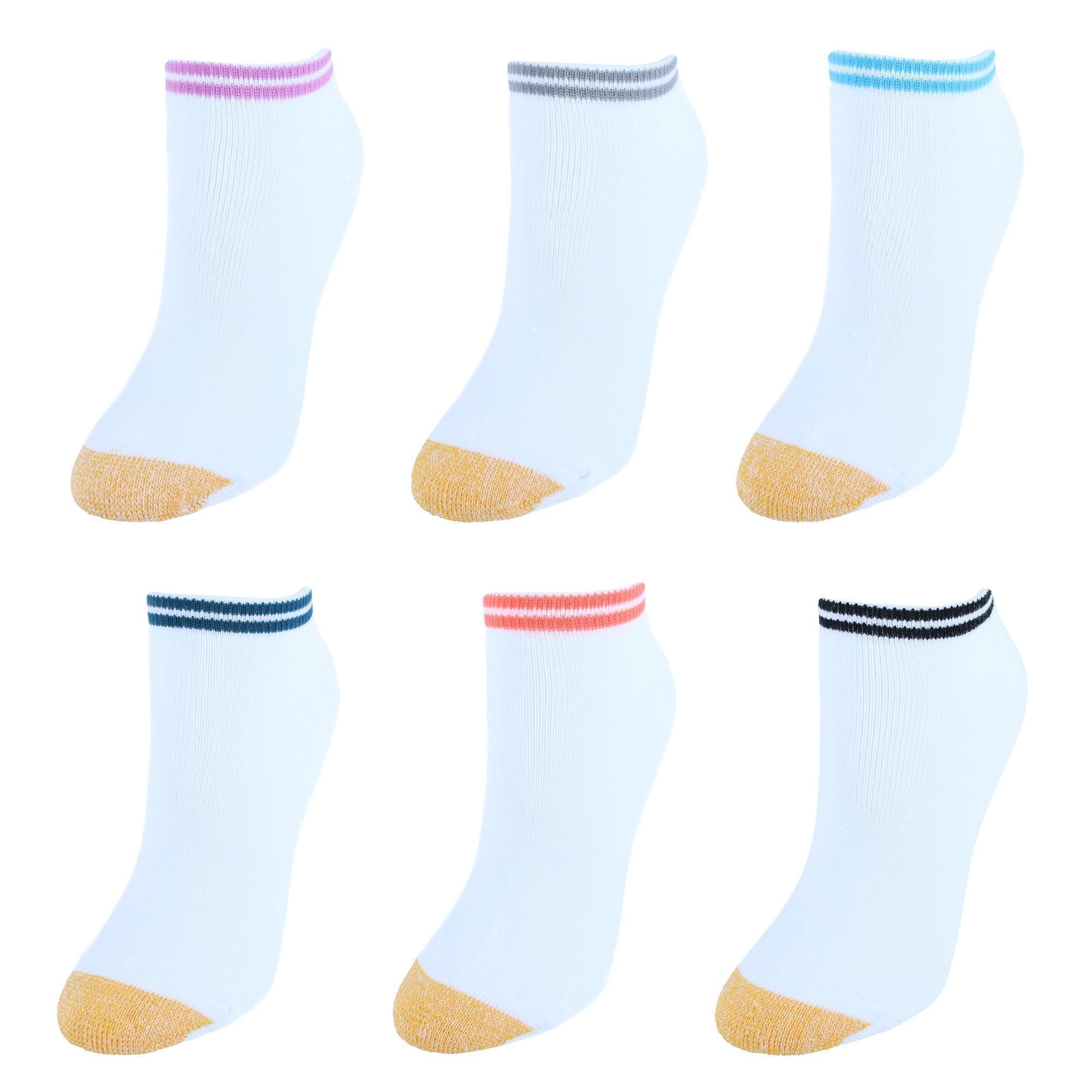 

Женские хлопковые носки-невидимки (упаковка из 6 шт.) Gold Toe, цвет multiple