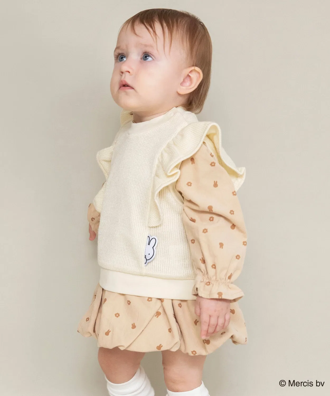 Детский жилет Miffy из полиэстера, цвет слоновая кость