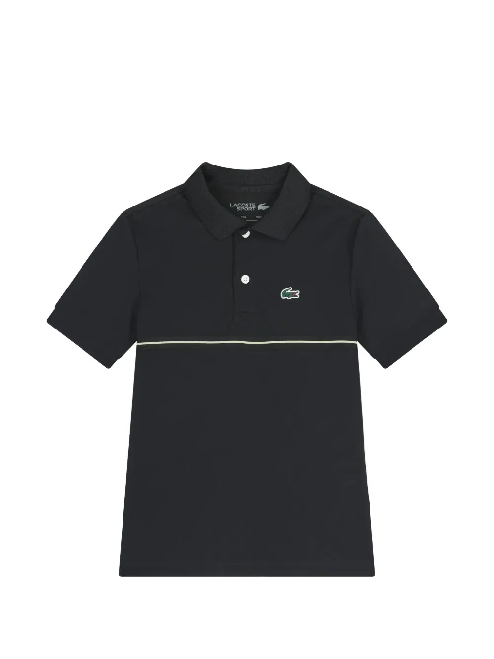 Хлопковая рубашка поло Lacoste, черный