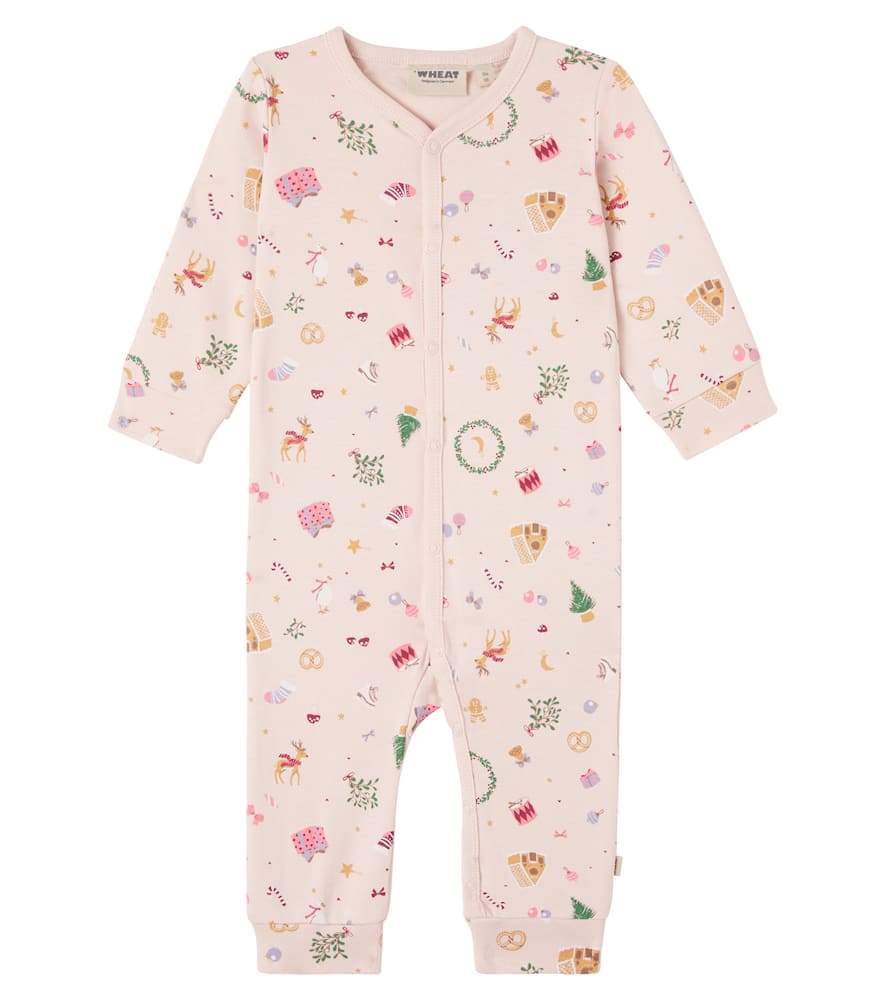 

Детский комбинезон Nikola из хлопка с принтом Wheat, Rose Dust Holiday