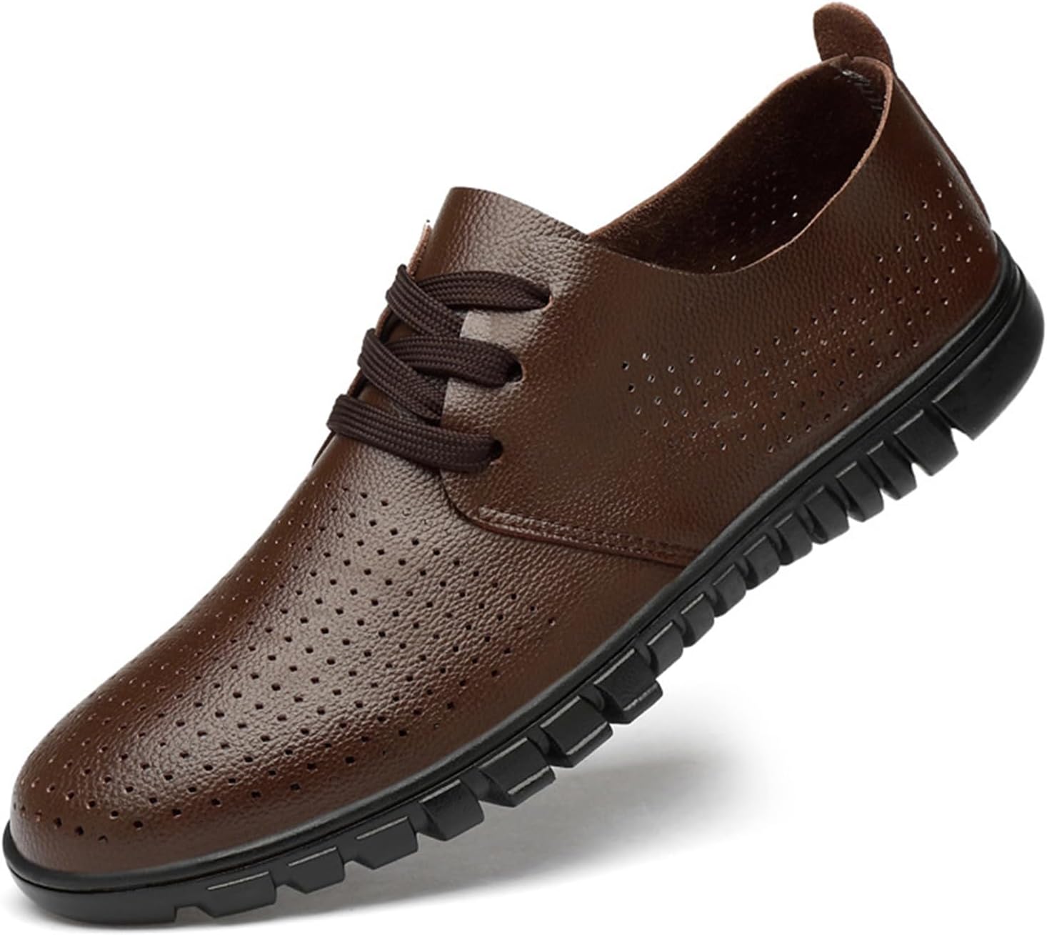 

Мужские модные кроссовки NIAIRKE из кожи, ретро стиль, повседневная обувь для мужчин, дышащие мужские кроссовки, коричневый