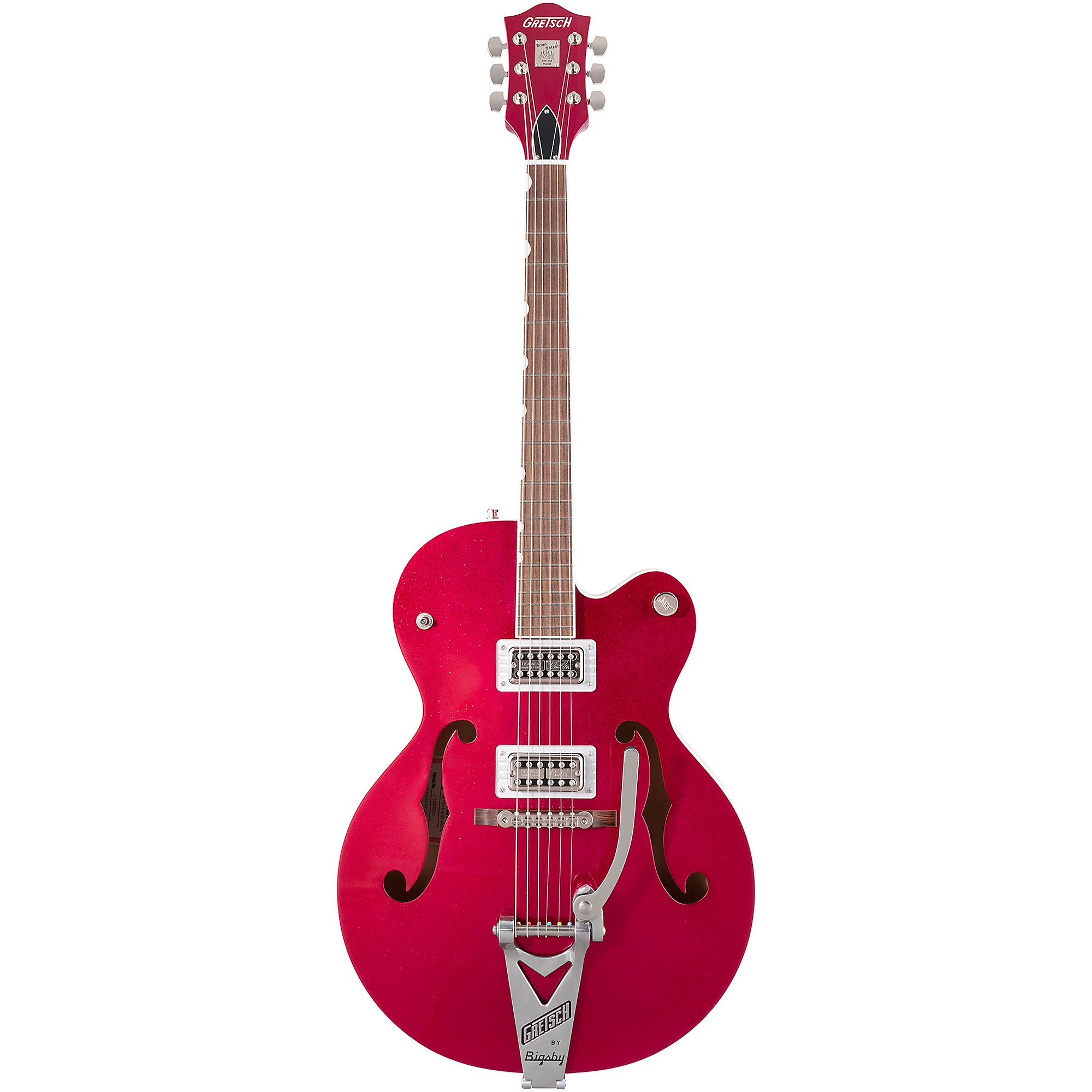 

Гитары Gretsch G6120T-HR Brian Setzer Signature Hot Rod Hollowbody с Bigsby Magenta Sparkle