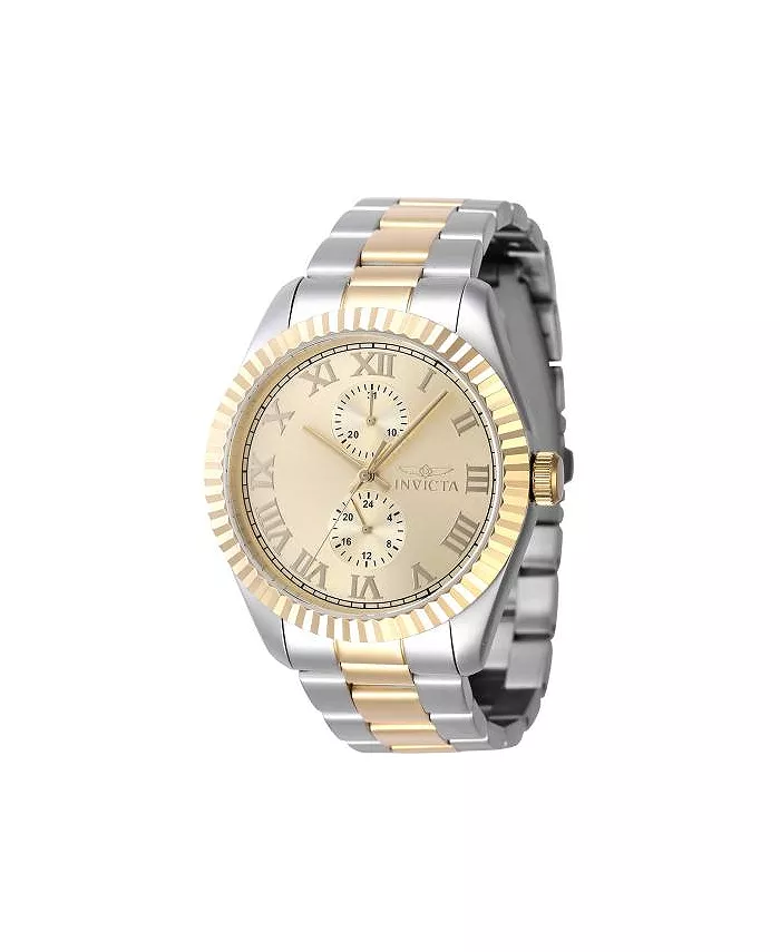 

Мужские часы 47428 Specialty Quartz с многофункциональным золотым циферблатом Invicta