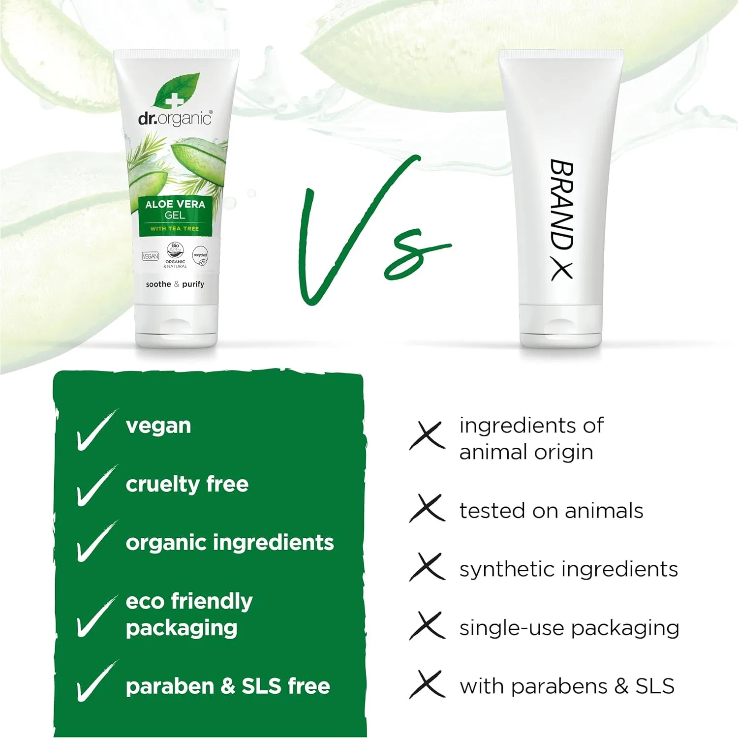 Органический гель алоэ вера с маслом чайного дерева от Dr Organic Dr. Organic — фото 4