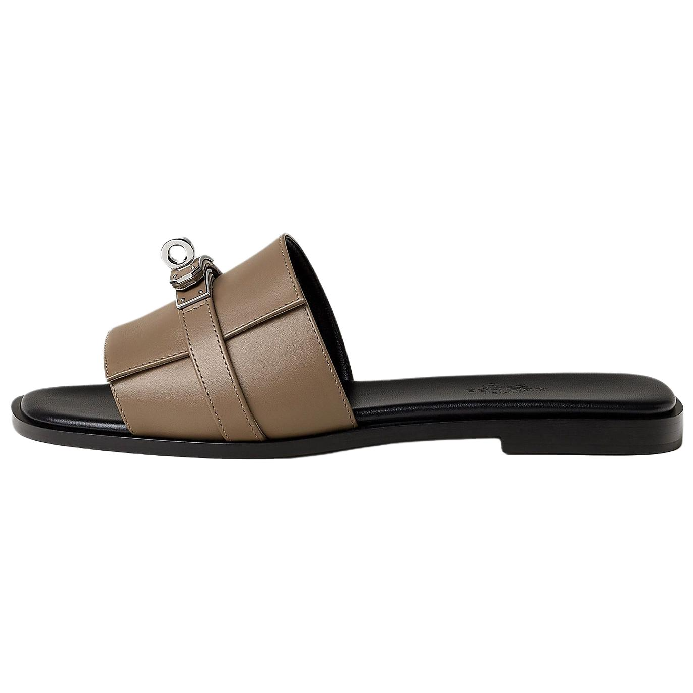 Женские сандалии Giulia Slide, цвет Taupe HERMES, Original Shoe Box Included