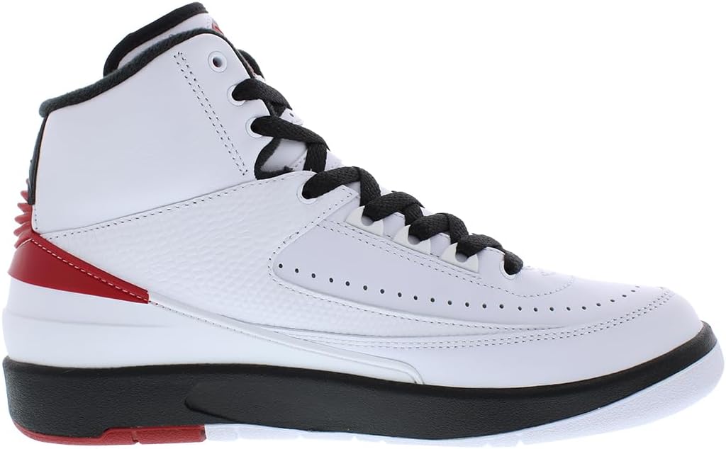 Кроссовки Retro Air Jordan 2 - White, Fire Red, Black, Sail, Cement Grey Nike, белый/черный/красный — фото 3