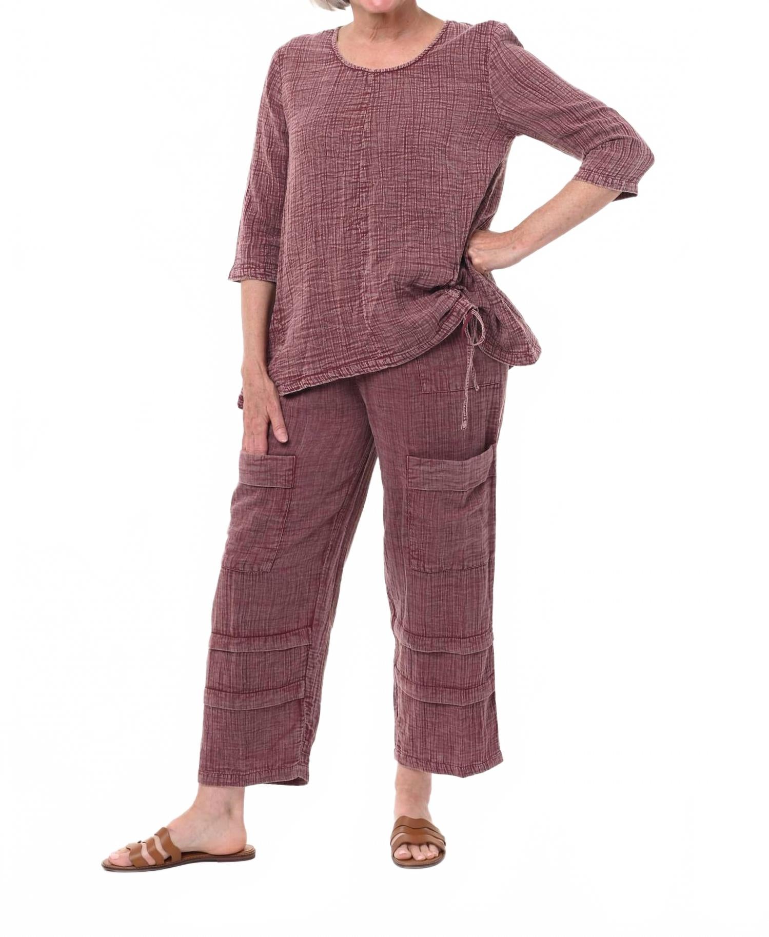 

Топ-пуловер Elsie в бордовом цвете Tulip Clothing